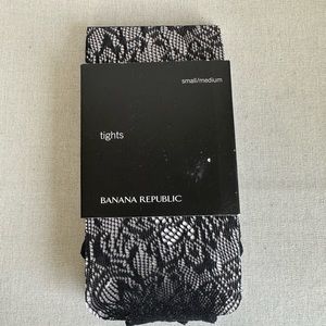 Banana Republic Women's Black Fishnet Pattern Tights | Size: Small/Medium